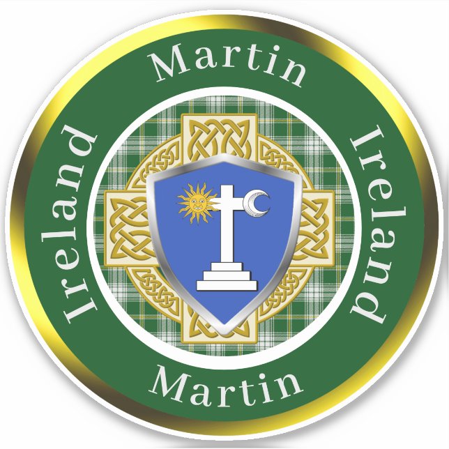 Adesivo Martin Shield & Celtic Cross Personalizado (Frente)