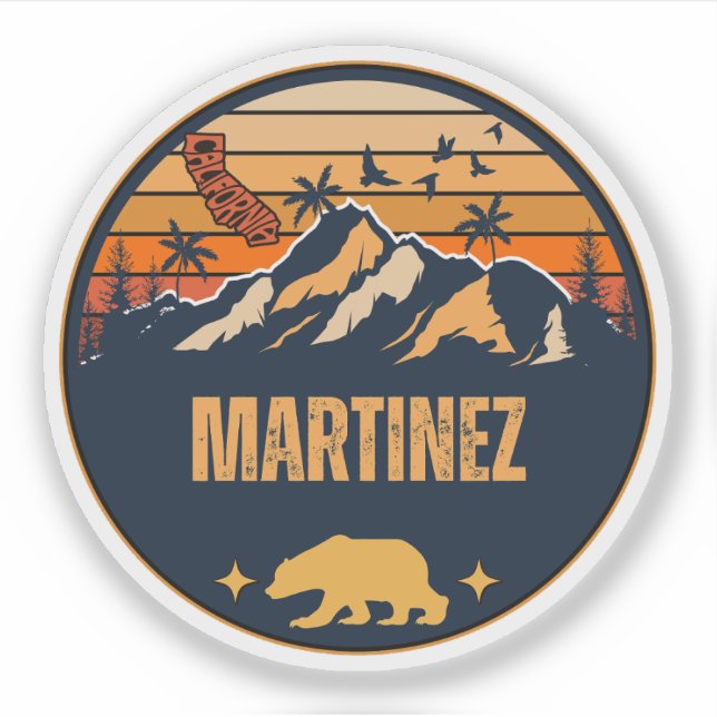 Adesivo Martinez, Califórnia (Frente)