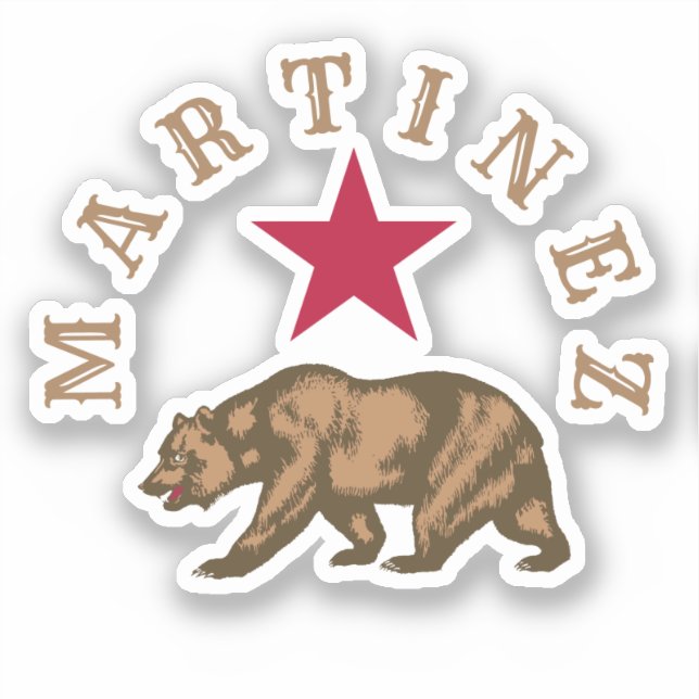 Adesivo Martinez, California Classic Round Sticker (Frente)