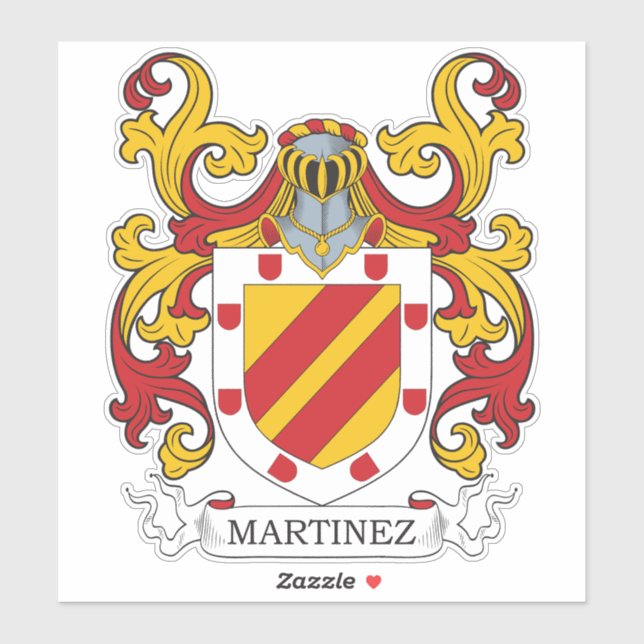 Adesivo Martinez Family Crest (Folha)