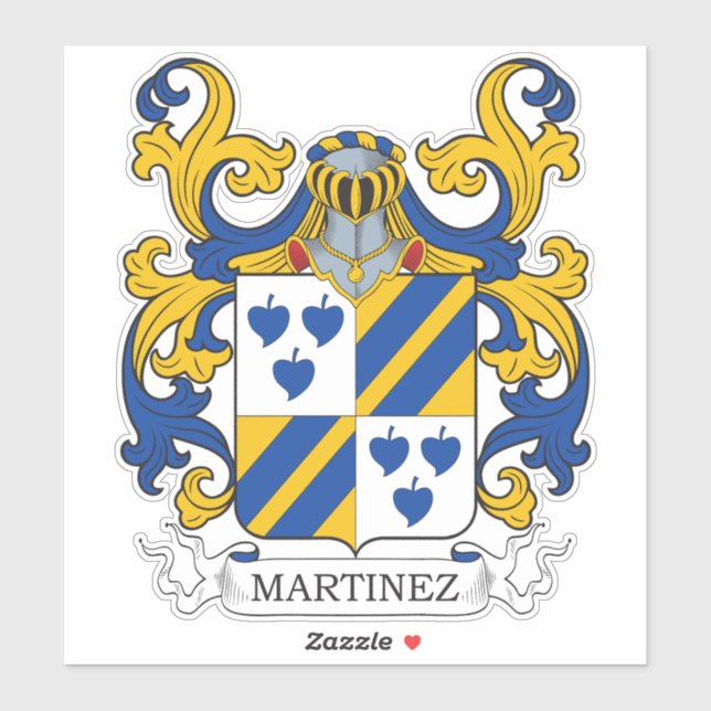 Adesivo Martinez Family Crest (Folha)