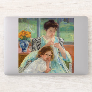 Adesivo Mary Cassatt - Jovem Mãe costurando