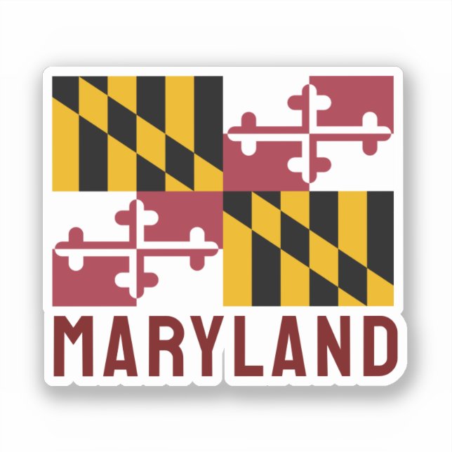 Adesivo Maryland Flag (Frente)