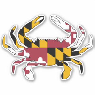 Adesivo Maryland Flag Blue Crab