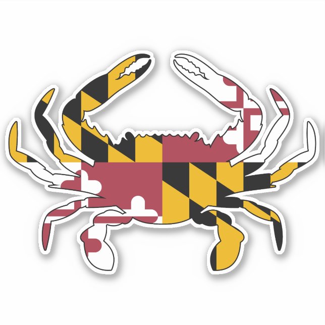 Adesivo Maryland Flag Blue Crab (Frente)