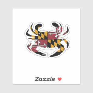 Adesivo Maryland Flag - Blue Crab Vinyl Cut