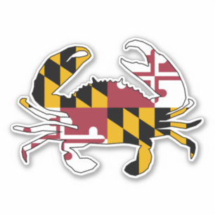 Adesivo Maryland Flag Crab