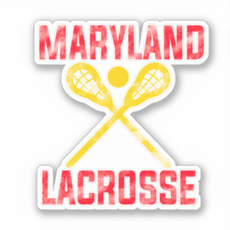 Adesivo Maryland Lacrosse Typografia Design Sticker