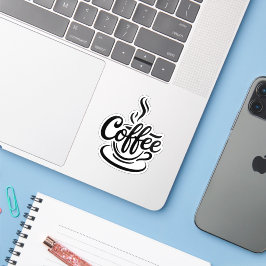 Adesivo Mas Primeiro Café | Tipografia Moderna e Elegante