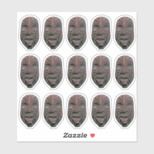 Adesivo Máscara cinzelada maori
