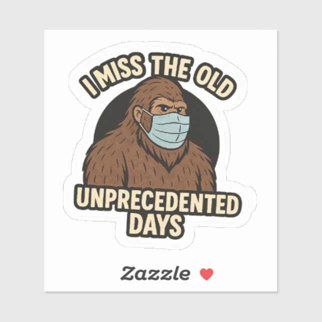 Adesivo Máscara de Covid Bigfoot (Folha)