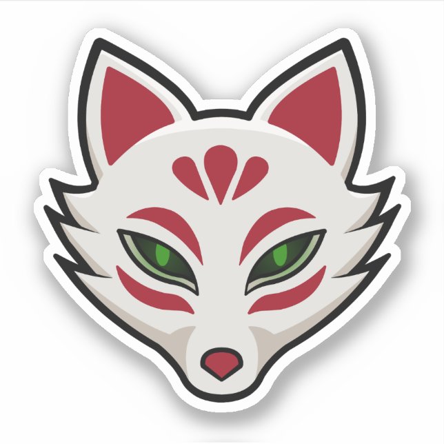 Adesivo Máscara de Raposa Kitsune (Frente)
