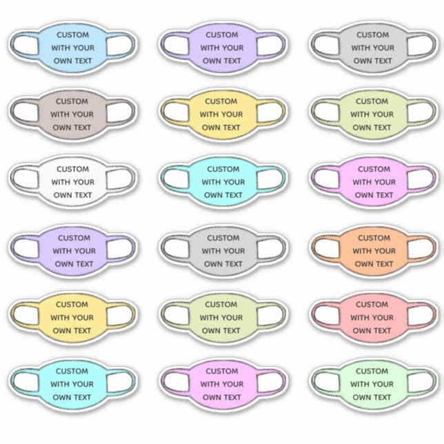 Adesivo Máscara de Texto Personalizada Formatada (Frente)