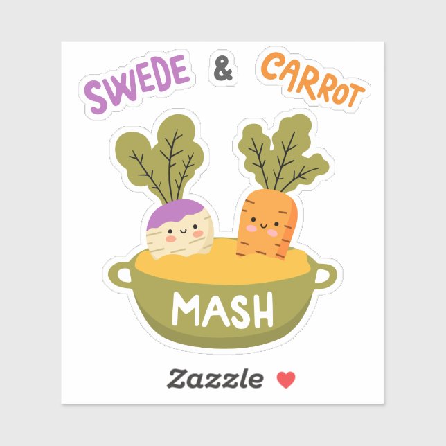 Adesivo Mash sueco e carrot (Folha)