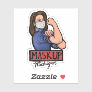 Adesivo Mask Up Michigan Gretchen Whitmer Michigander
