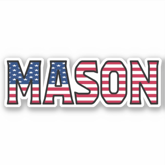Adesivo Mason Name Vorname USA Sticker Stickerset (Frente)
