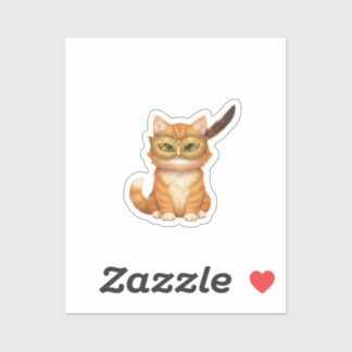 Adesivo Masquerade Mask Cat Mysterious Golden New Year