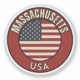 Adesivo Massachusetts Estados Unidos da América
