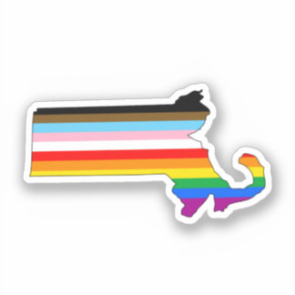 Adesivo Massachusetts Inclusive Pride
