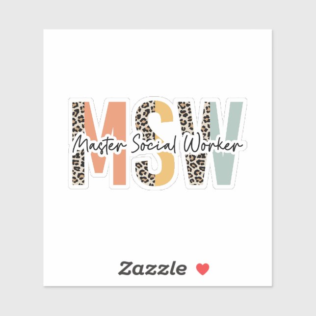 Adesivo Master Social Worker (Folha)