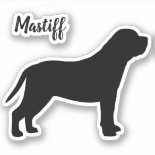 Adesivo Mastiff Dog Silhout Vinyl Sticker