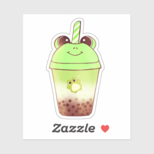 Adesivo Matcha Bubble Tea Milk Tea Sapo
