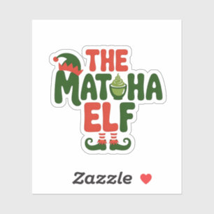 Adesivo Matcha Elf Engraçado Natal Matcha Bebe