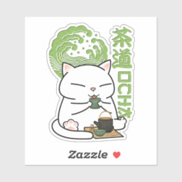 Adesivo Matcha Green Tea Cat
