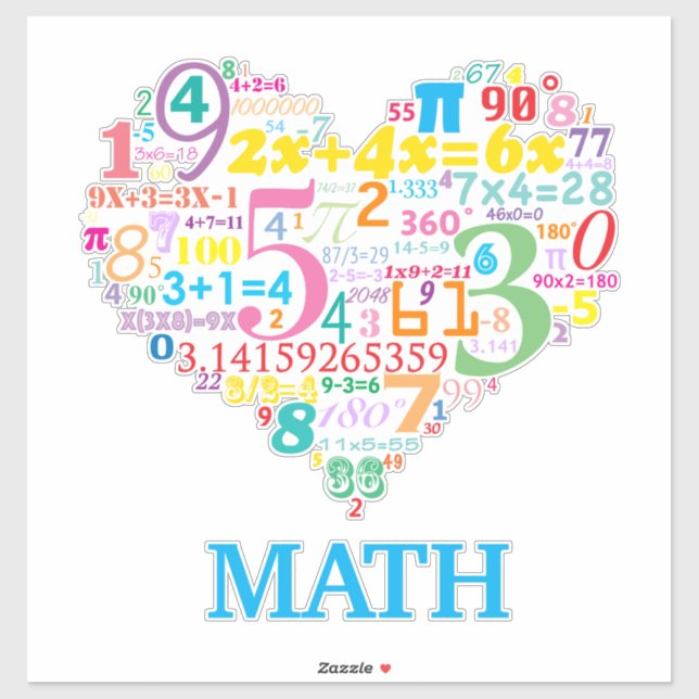 Adesivo Matemática do Coração (Folha)