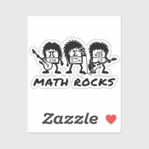 Adesivo Matemática Rochas Humor de Banda de Rock Acadêmica