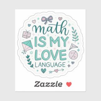 Adesivo Math Is My Love Language | Cute Pastel Nerdy Stick