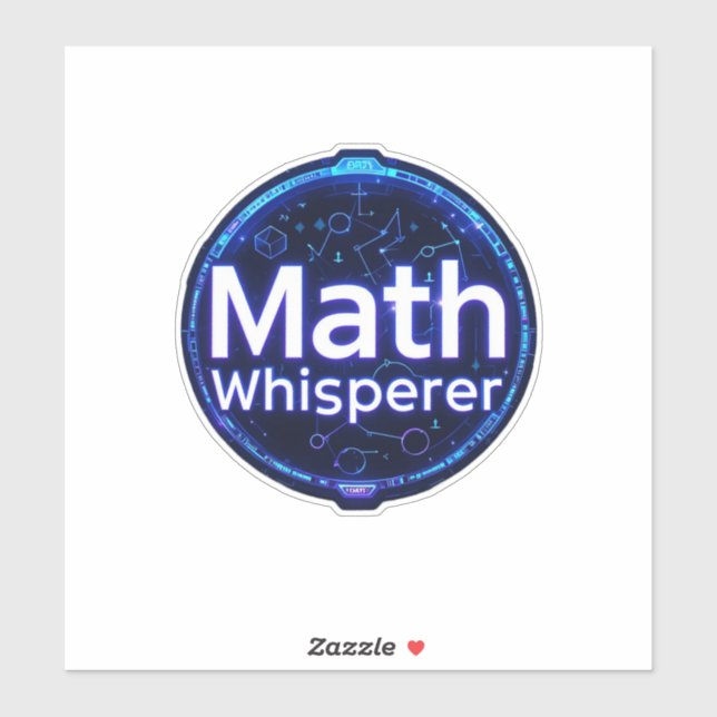Adesivo Math Teacher Math Whisperer (Folha)
