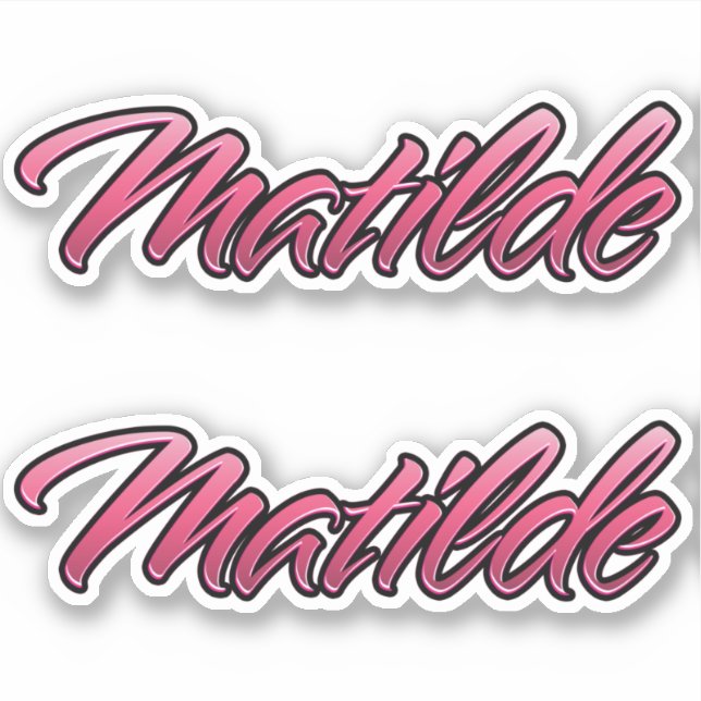 Adesivo Matilde faded pink Aufkleber Sticker Stickerset (Frente)