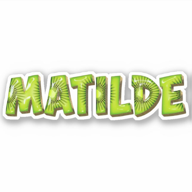 Adesivo Matilde Name Kiwi Design Aufkleber Sticker (Frente)