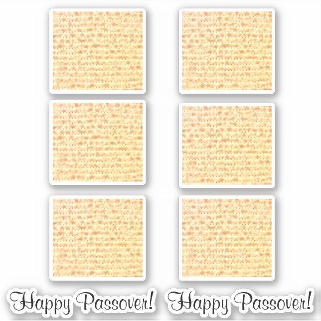 Adesivo Matzo Passover Afikoman Custom-Cut Vinyl Sticke (Frente)