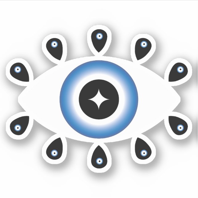 Adesivo Mau Grego Azul Preto (Frente)