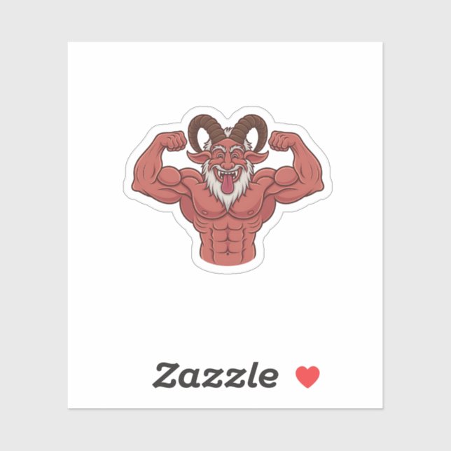 Adesivo Mau Krampus Malhação de Músculos Flexíveis de Nata (Folha)