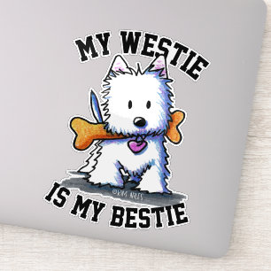 Adesivo Mau Para O Vinheta Osso Westie