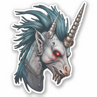 Adesivo Mau Punk Unicorn