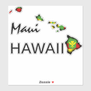 ADESIVO MAUI - ILHAS KANAKA MAOLI HAWAII BLK