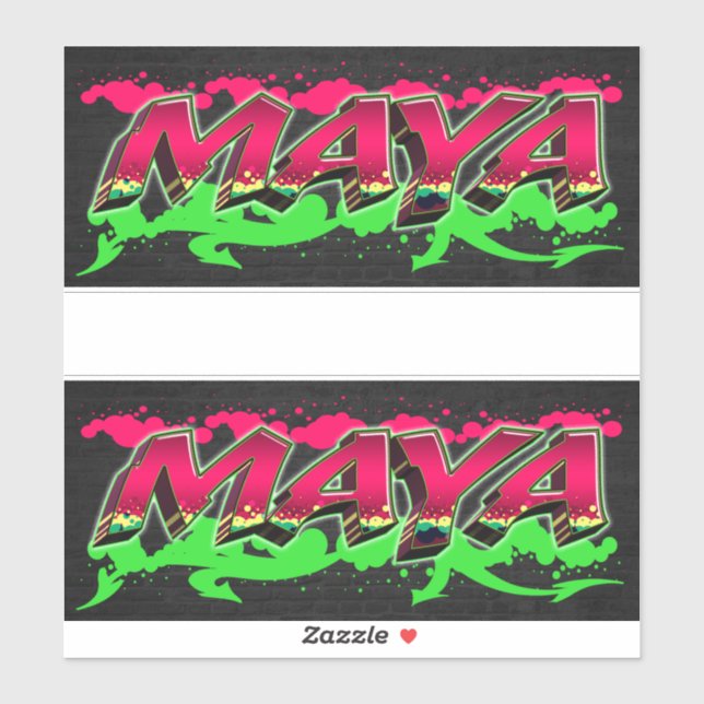 Adesivo Maya Vorname Name Graffiti Aufkleber Sticker (Folha)