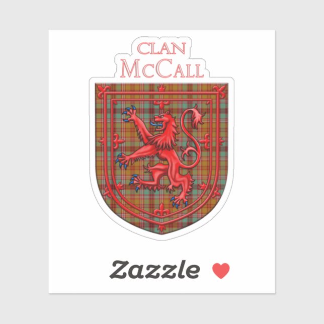 Adesivo McCall Tartan Scottish Plaid Lion Rampant (Folha)