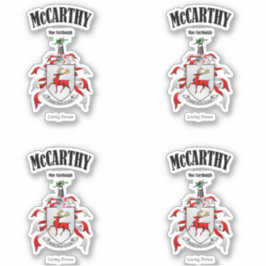 Adesivo McCarthy Crest Tradução e significado irlandês (x4