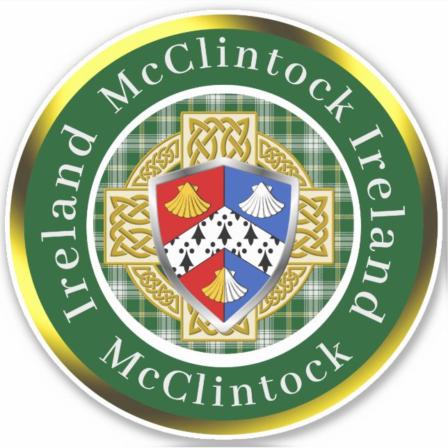 Adesivo McClintock Shield & Celtic Cross Personalizado (Frente)