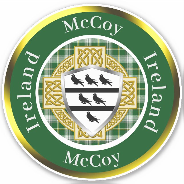 Adesivo McCoy Shield & Celtic Cross Personalizado (Frente)