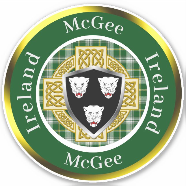 Adesivo McGee Shield & Celtic Cross Personalizado (Frente)