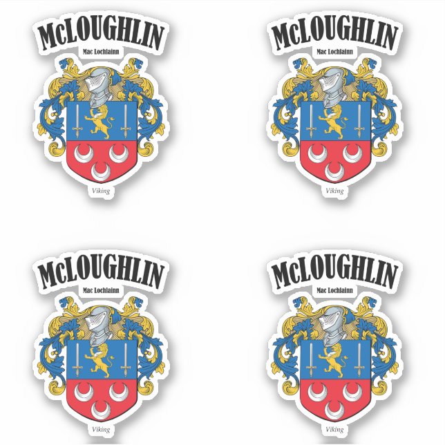 Adesivo McLoughlin Crest Tradução e significado irlandês ( (Frente)