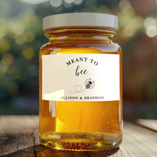 Adesivo `Meant to Bee Honey Wedding Favor (Criador carregado)