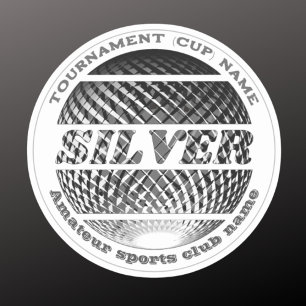 Adesivo Medaílha de prata vencedora do 2º lugar 