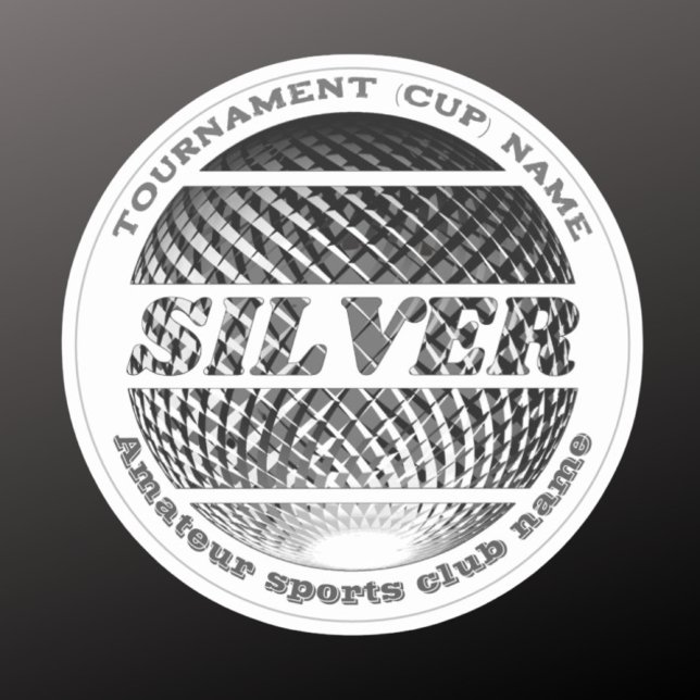 Adesivo Medaílha de prata vencedora do 2º lugar  (Criador carregado)